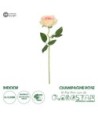 GloboStar® Artificial Garden CHAMPAGNE ROSE BRANCH 21141 Τεχνητό Διακοσμητικό Κλαδί Σαμπανιζέ Τριαντάφυλλο Y50cm